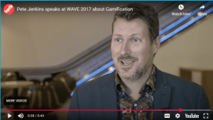 Pete being interviewed about gamification and influencer marketing